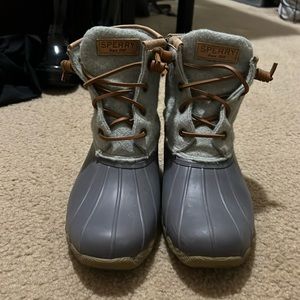 Grey sperry winter boots!